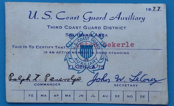 Auxiliary ID Card 1977